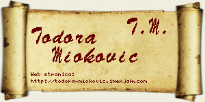 Todora Mioković vizit kartica